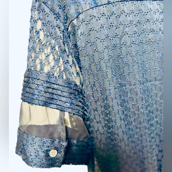 Banana Republic Geo Lace Sheer-Panel Dress 12 Pockets - Picture 6 of 11